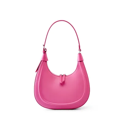 Luxury Cowhide Crescent Messenger Bag